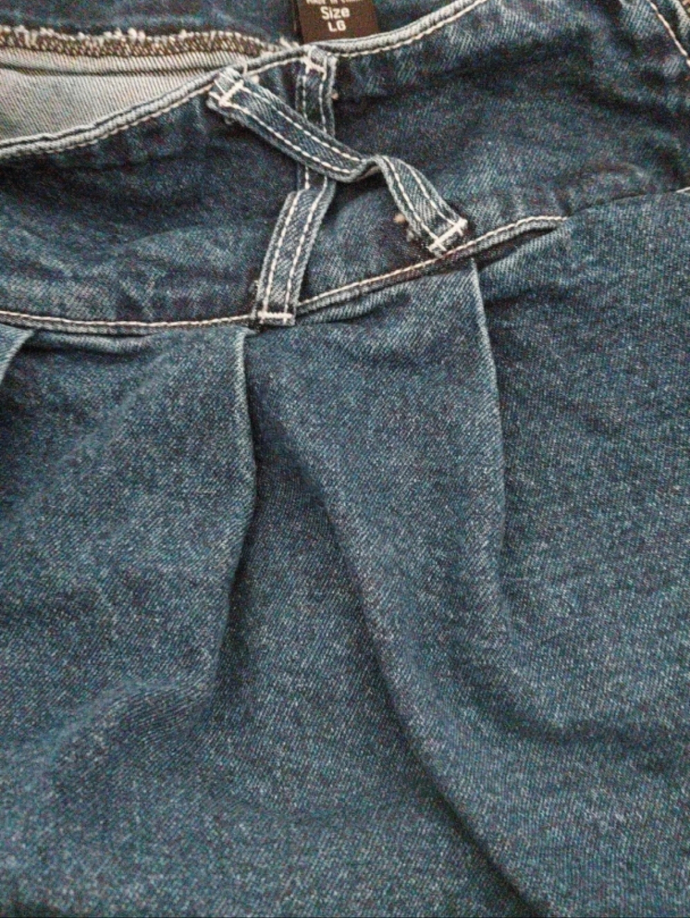 #90 y2k style  denim mini  skirt size large